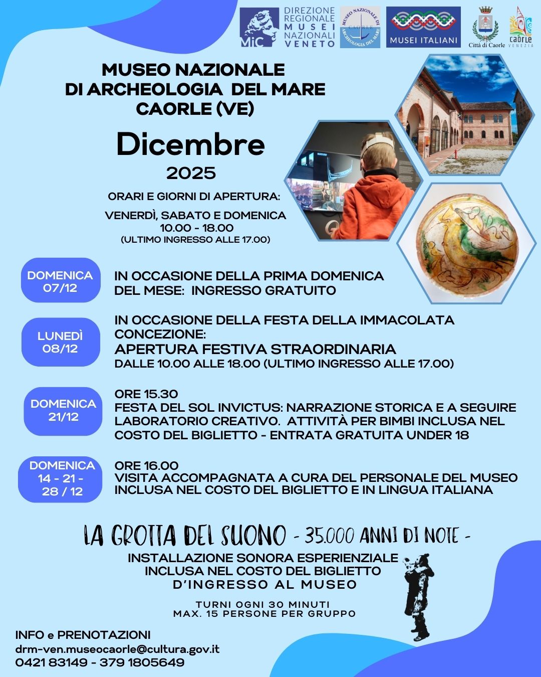 Plakat wydarzeń grudzień 2025 Caorle